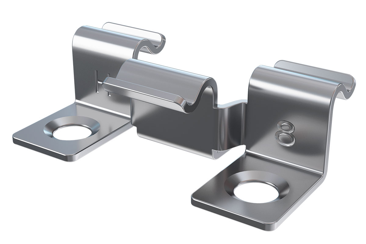 HILST Клипса HILST Premium 3D (металл), 8мм (упак. 100шт)