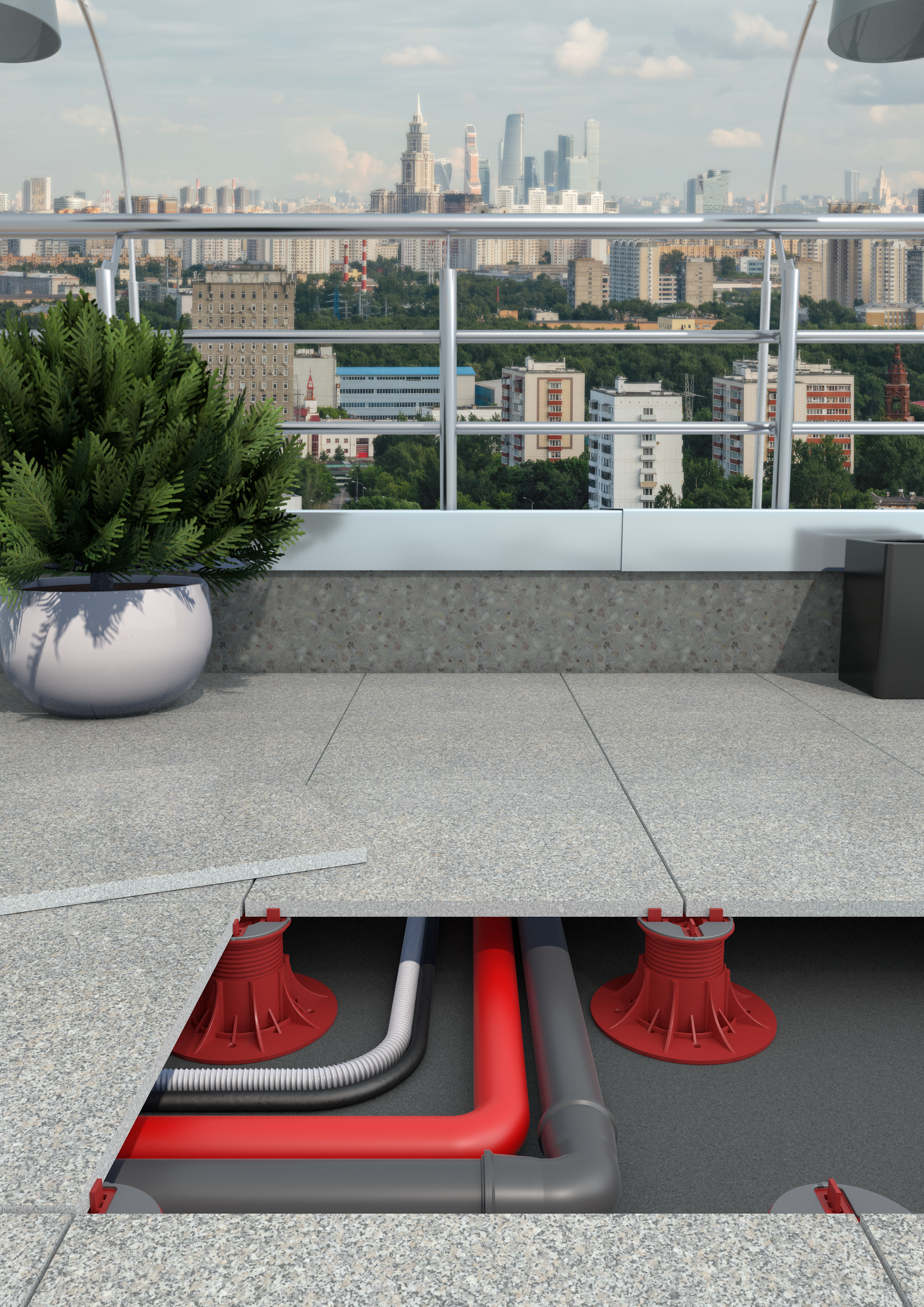HILST Противопожарная регулируемая опора HILST LIFT F2 (50-75мм)